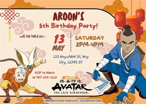 avatar the last airbender party|avatar last airbender party invitations.